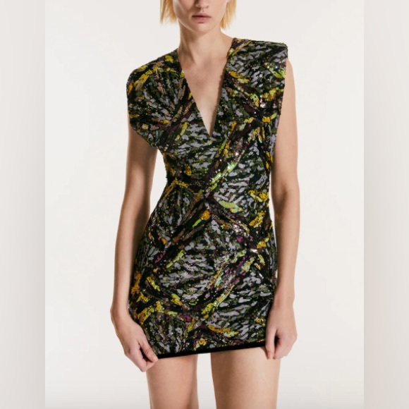 Zara Multicolor Abstract Prom Dress - Picture 2 of 8